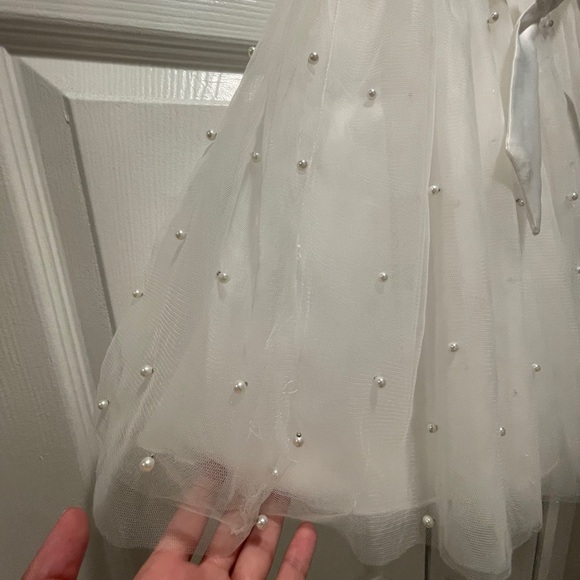 American Princess Tulle Flower Girl Dress in Ivory Size 4T - Picture 7 of 8